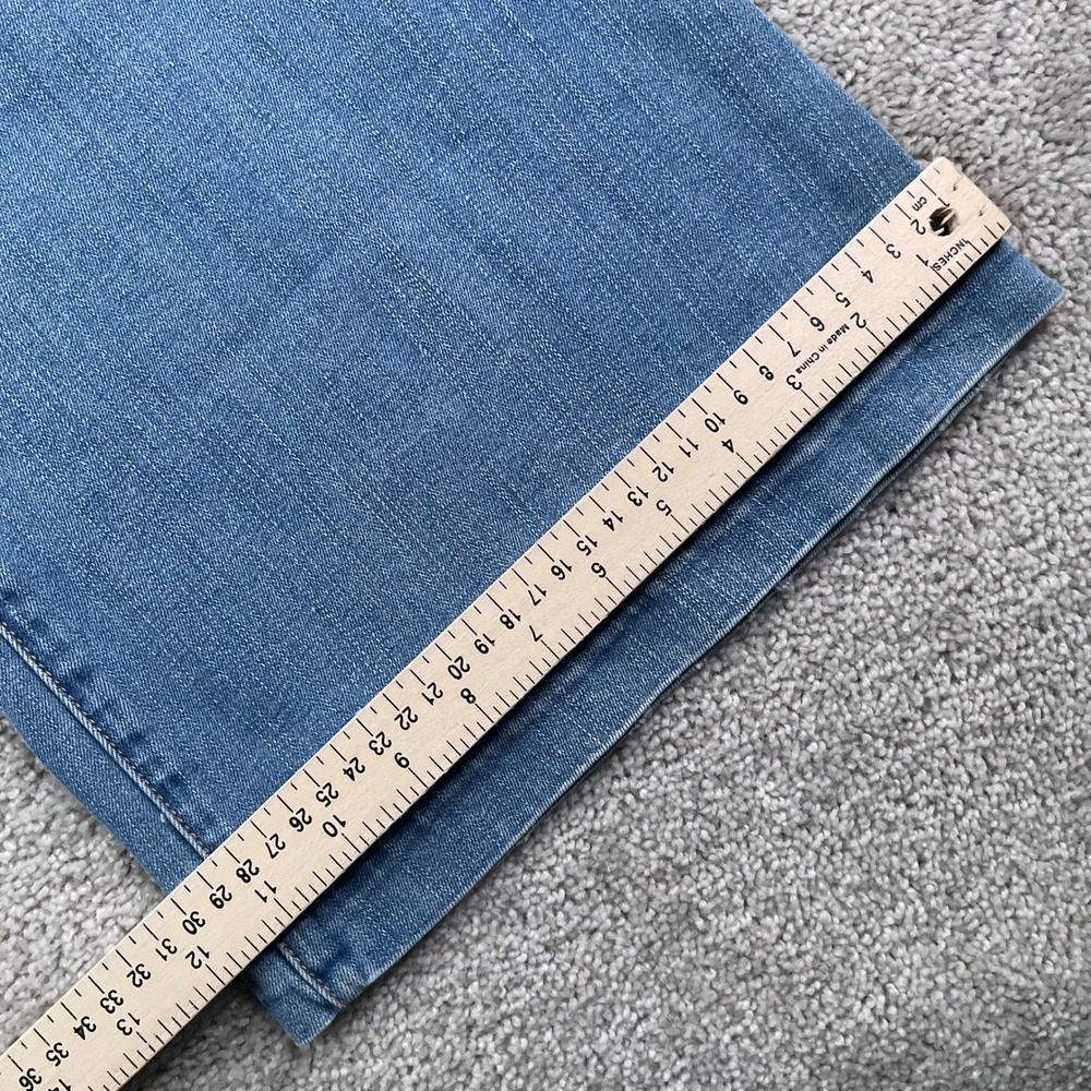 American Eagle Jeans Womens 16 Blue A-Line Wide Leg Flare Patch Pocket Denim - Picture 8 of 12